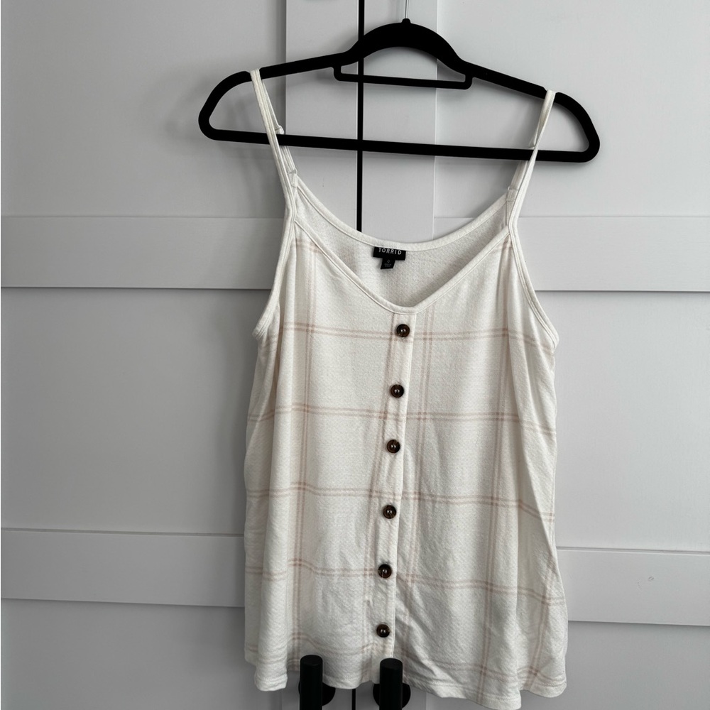Torrid Pink & Cream Swing Cami